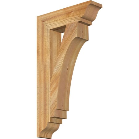 Ekena Millwork Imperial Traditional Rough Sawn Bracket, Western Red Cedar, 4"W x 16"D x 28"H BKT04X16X28IMP01RWR